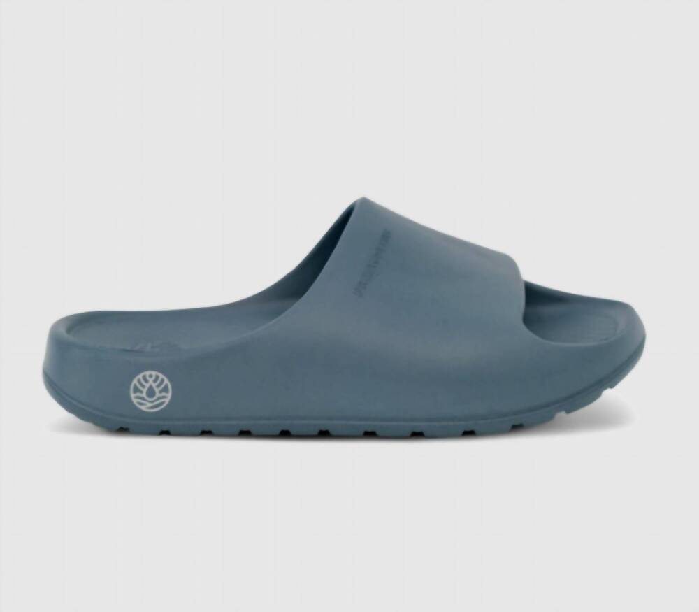 NEW FREEWATERS men's cloud 9 slide sandal in slate blue